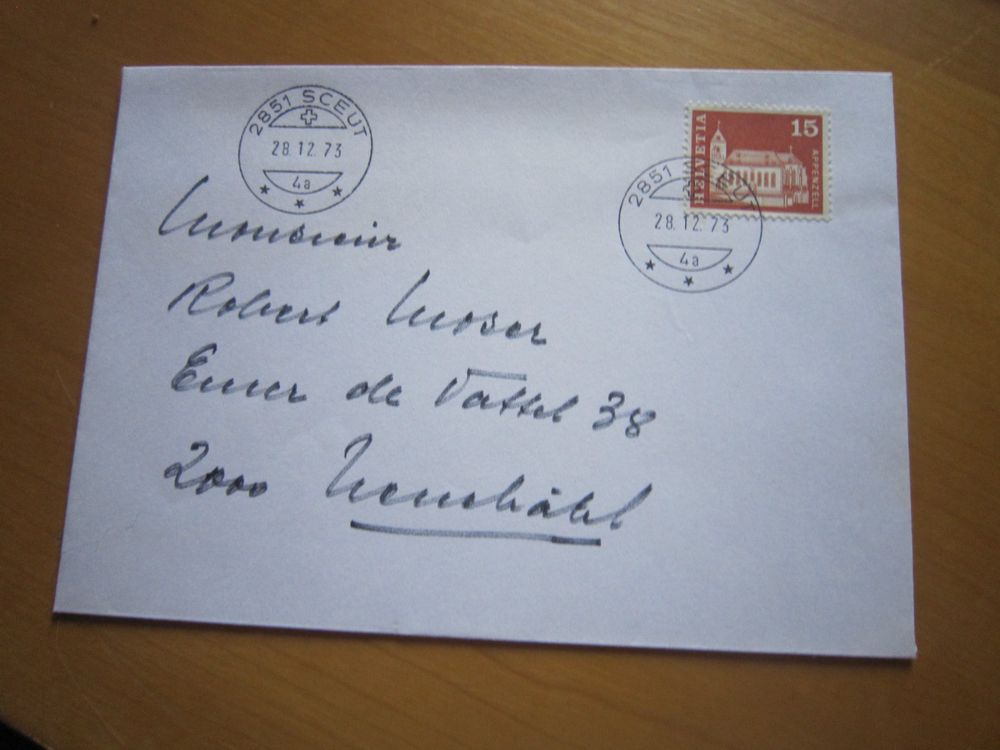 1973 schöner Beleg Stempel SCEUT (Gebraucht) in Gordola für CHF 1 – mit ...
