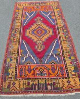 Handgeknüpfter Kasak Teppich 215x120cm,Wunderschöne Antik Ka