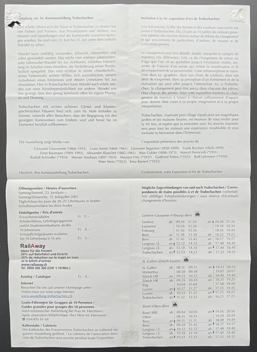 Foto & Immagini: 4x Plakate Gemäldeausstellung TRUBSCHACHEN – Usato da Dietlikon venduto da Sa_Biene 4