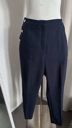 Damen Hose dunkelblau Grösse 46 mit Knöpfen