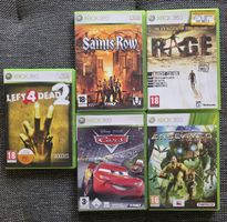 Lot de 5 jeux Xbox 360, état correct, divers titres