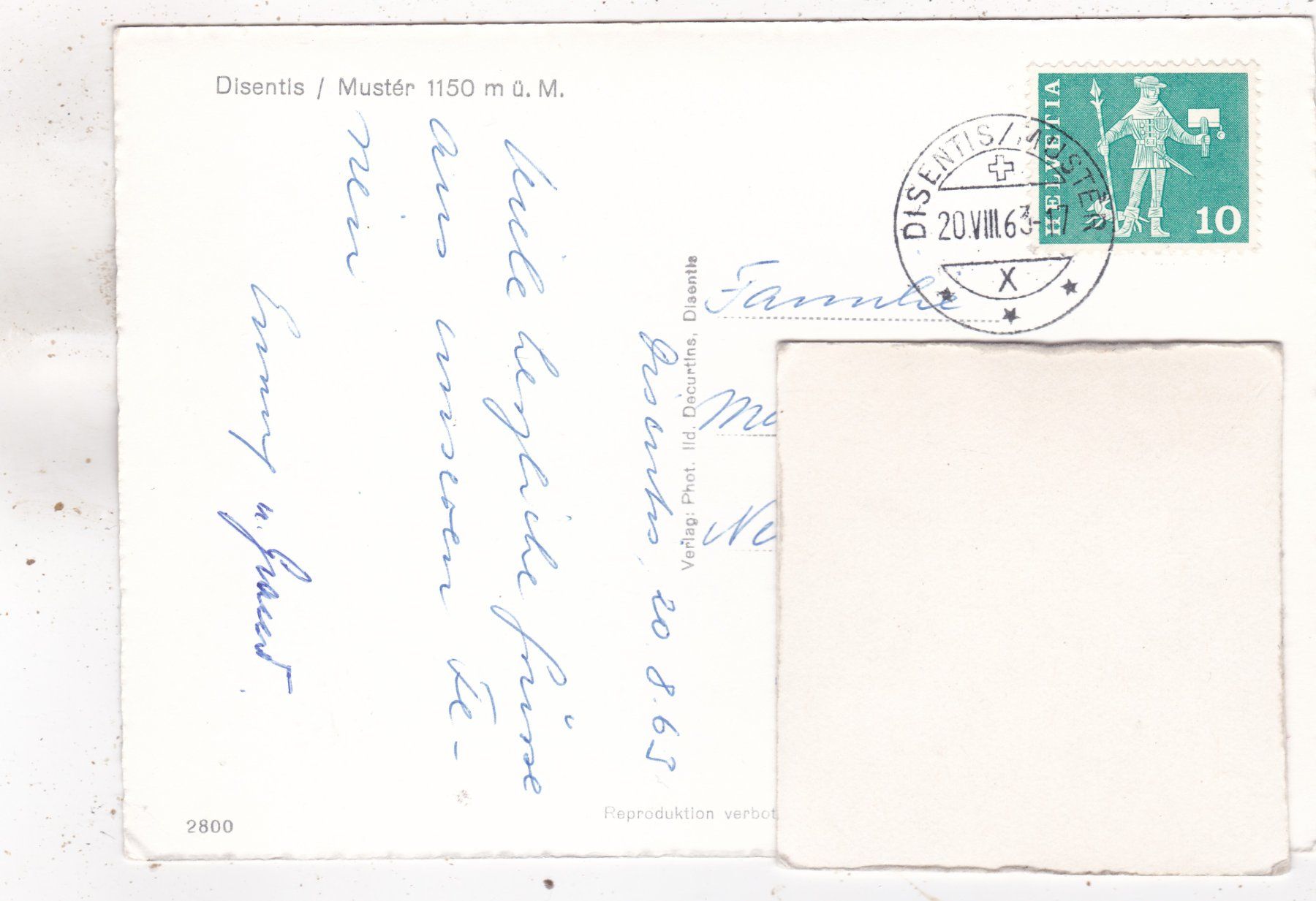 Ansichtskarten: Disentis 1963 – Gebraucht aus Herisau von Lisegrat2008 1