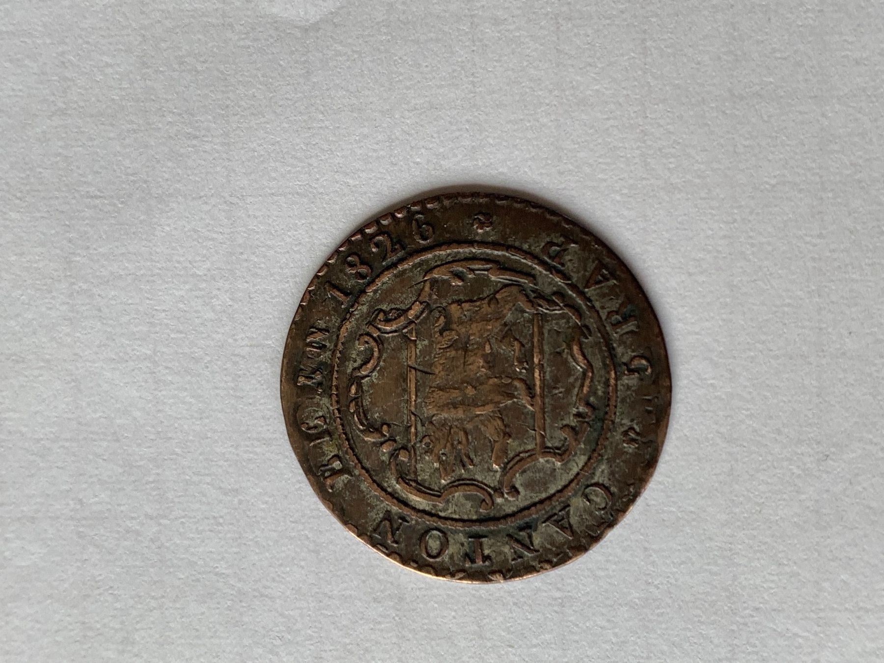 Tutti le monete: Antike Münze Canton Bern 1826 – Usato da Basel venduto da Akinom50 1