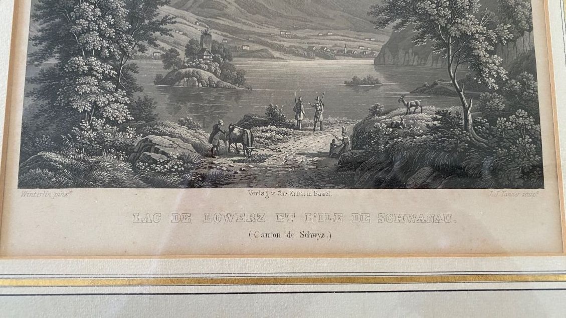 Incisioni: Historischer Stich Lauerzersee mit Insel Schwanau – Usato da Münchenbuchsee venduto da sparky_777 2