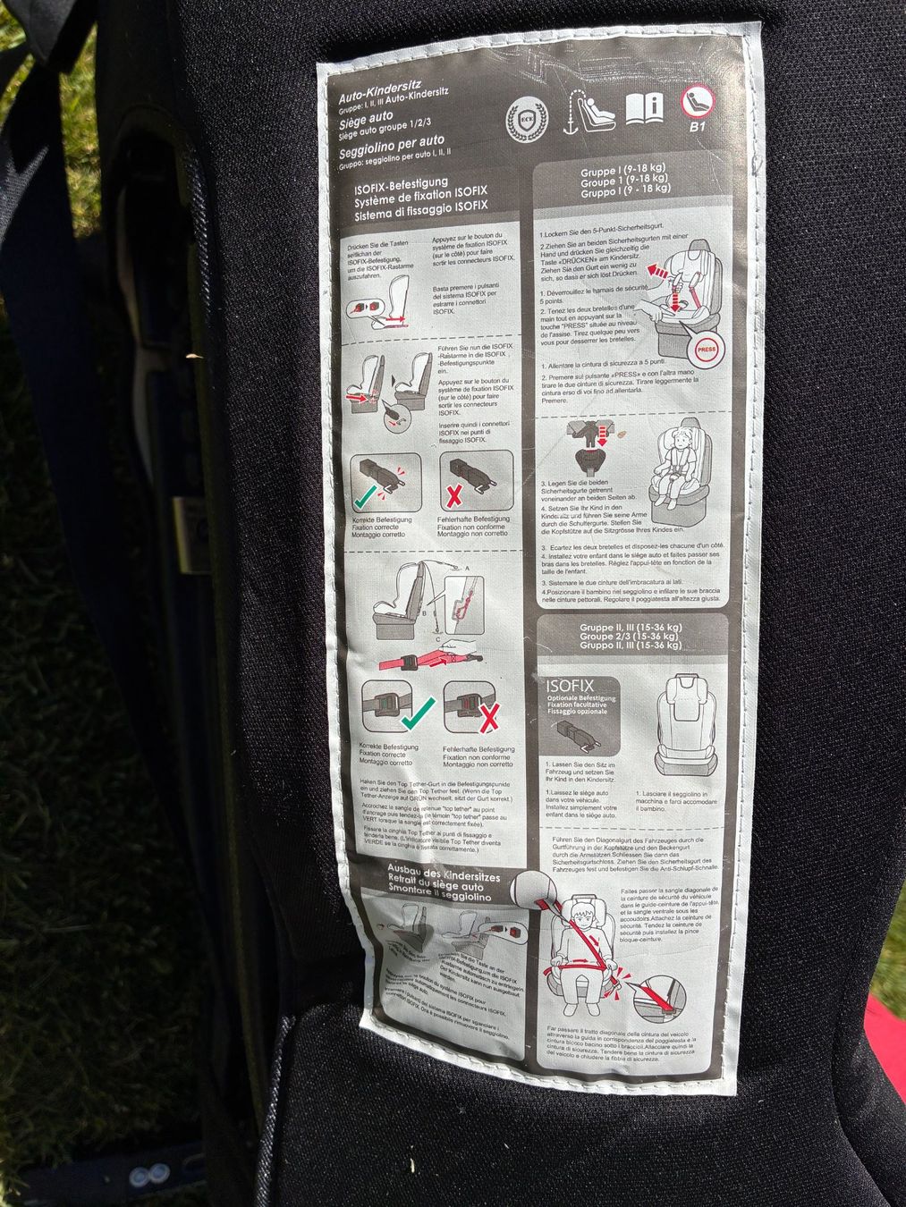 Seggiolini per auto: KINDERSITZ MIT ISOFIX-System / 9 - 18 Kg – Usato da Dielsdorf venduto da BEpip 4