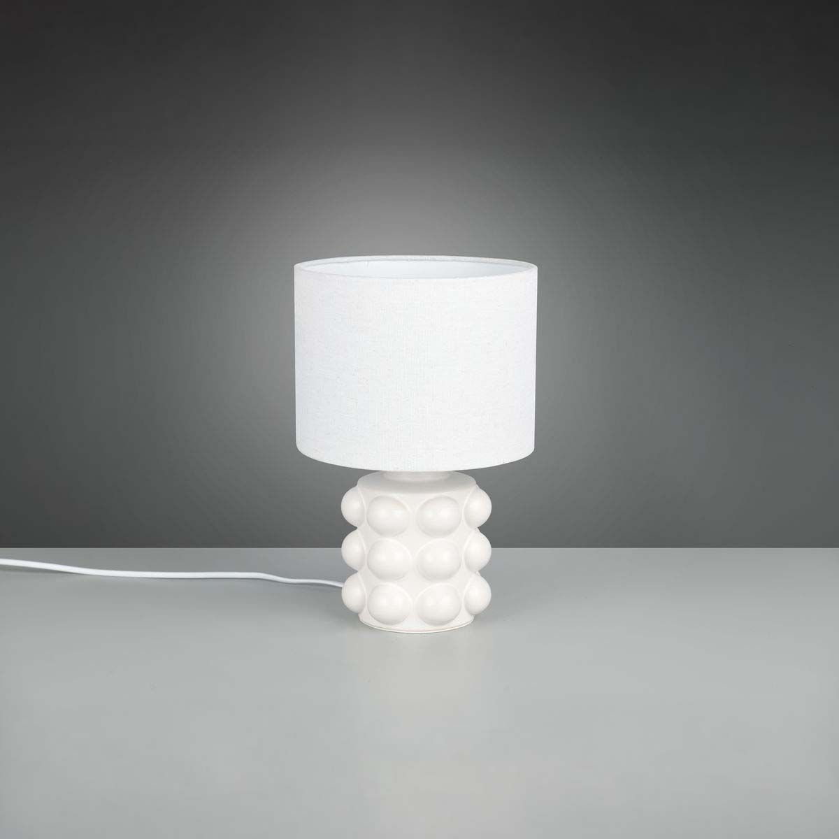 Lampade: Tischleuchte, Keramik, Stoff, 30 cm Höhe – Nuovo (secondo la descrizione) da Kreuzlingen venduto da Smart-Light 3