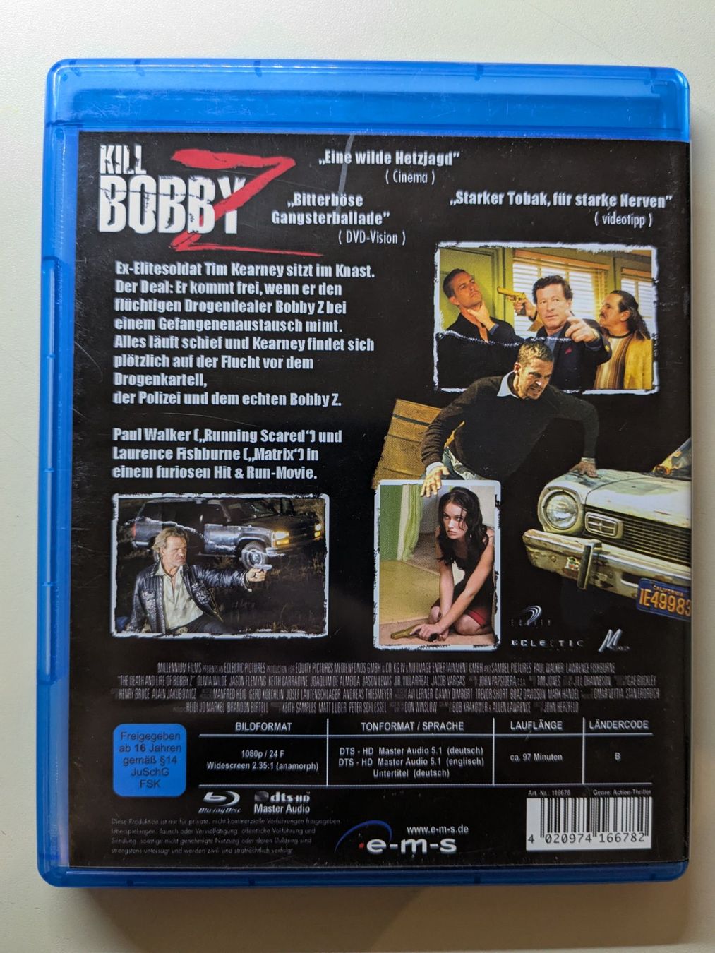 Tutti i DVDs: "Kill Bobby Z" mit Paul Walker [Blu-ray] – Usato da Port venduto da gecotom 1