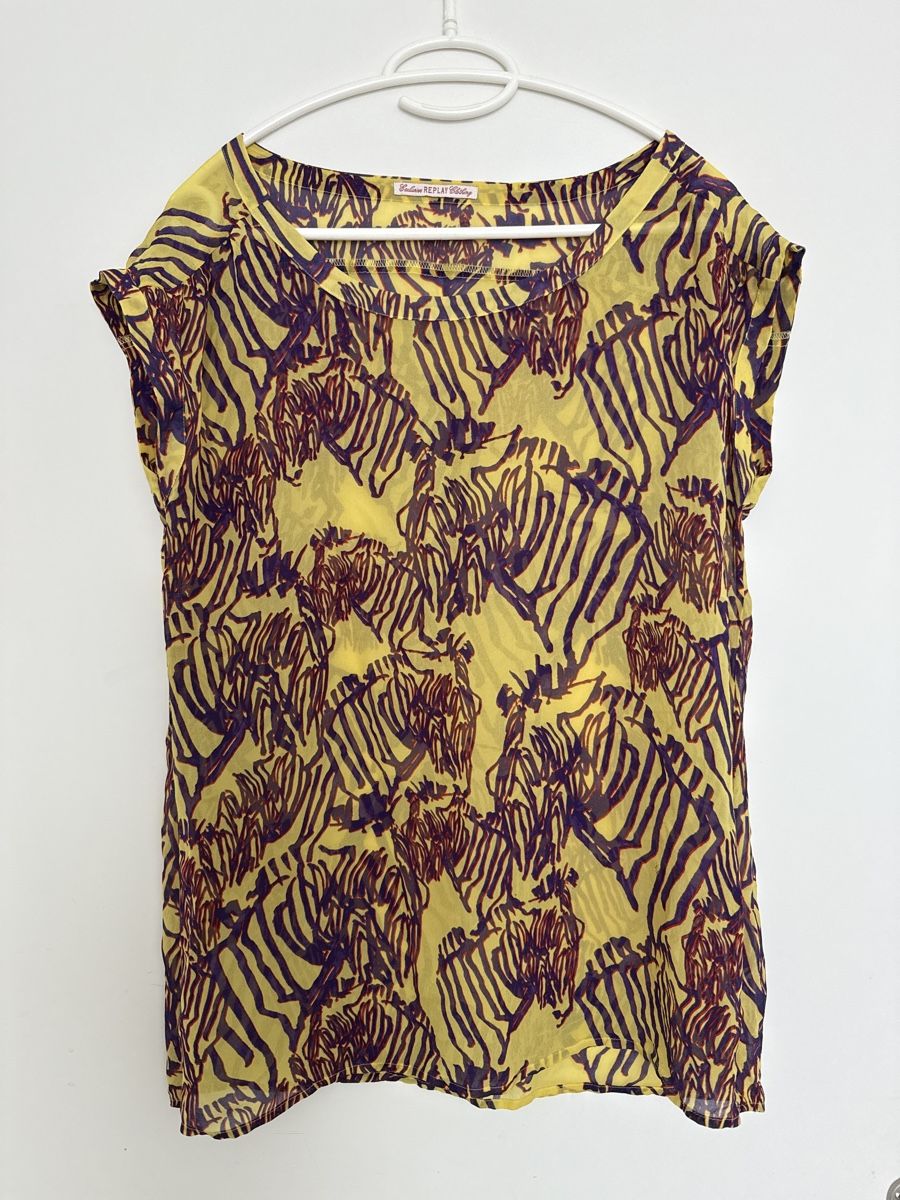Replay Top: Replay top yellow zebra print, summer essential! – Nuovo (secondo la descrizione) da Thalwil venduto da perulina