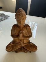 Boudha en bois sculpté taille 20 cm