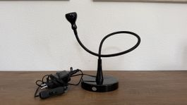 Tischleuchte schwarz mit flexiblem Arm
