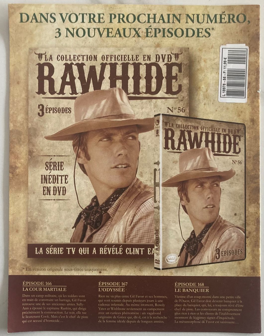 Tutti i DVDs: CLINT EASTWOOD - RAWHIDE N°55 – Usato da Poliez-Pittet venduto da Newtown-Records 2