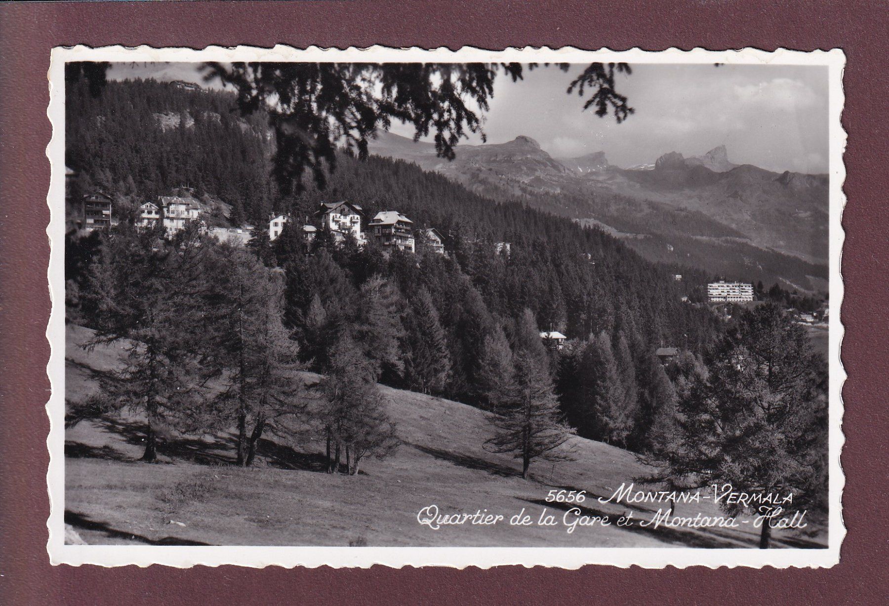 Cartoline postali: MONTANA-VERMALA - Quartier de la gare – Usato da Pully venduto da nicecards