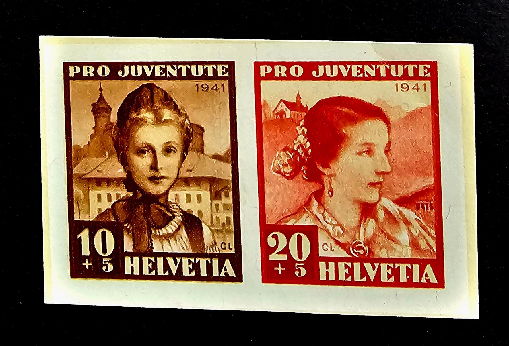 Alle Briefmarken: SCHWEIZ - PJ Block Auschnitte ** 1941 – Neu (gemäss Beschreibung) aus Les Valettes von Nuba1