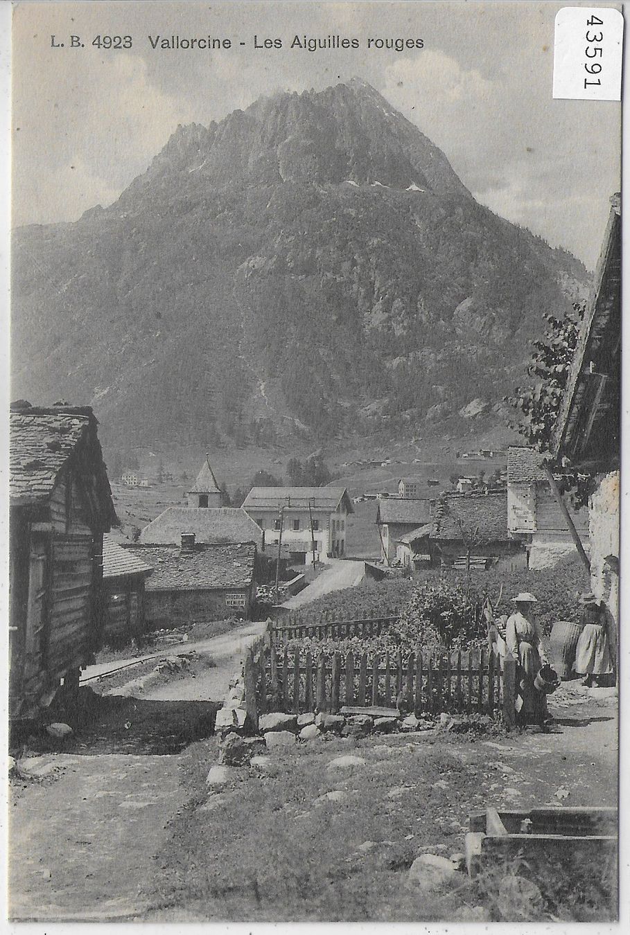 Cartoline postali: Vallorcine - Les Aiguilles rouges - animee – Usato da Ettingen venduto da Kartenplanet