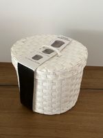3er Set Handgeflochtene Körbli, Weiss, Neu