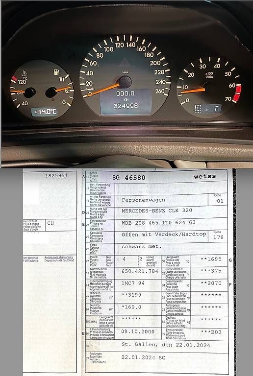 Mercedes-Benz Automobili: Mercedes-Benz CLK 320 Elégance Automatic, Privat – Usato da Flawil venduto da paramaribo 4
