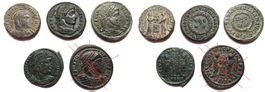 lot 4 römische bronze nummus in top Zustand (4 Jhr n. Chr)