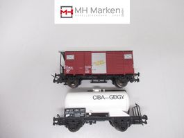 Liliput 25014/24750 2x Güterwagen der SBB CFF FFS DC GS H0