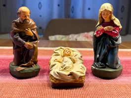 Krippenfiguren uralt antik 3 Stk