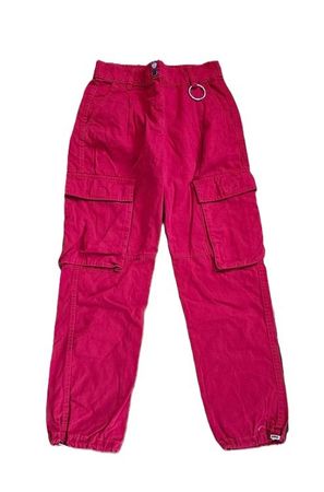 Rote Cargohose Bershka Gr. 36 stylisch