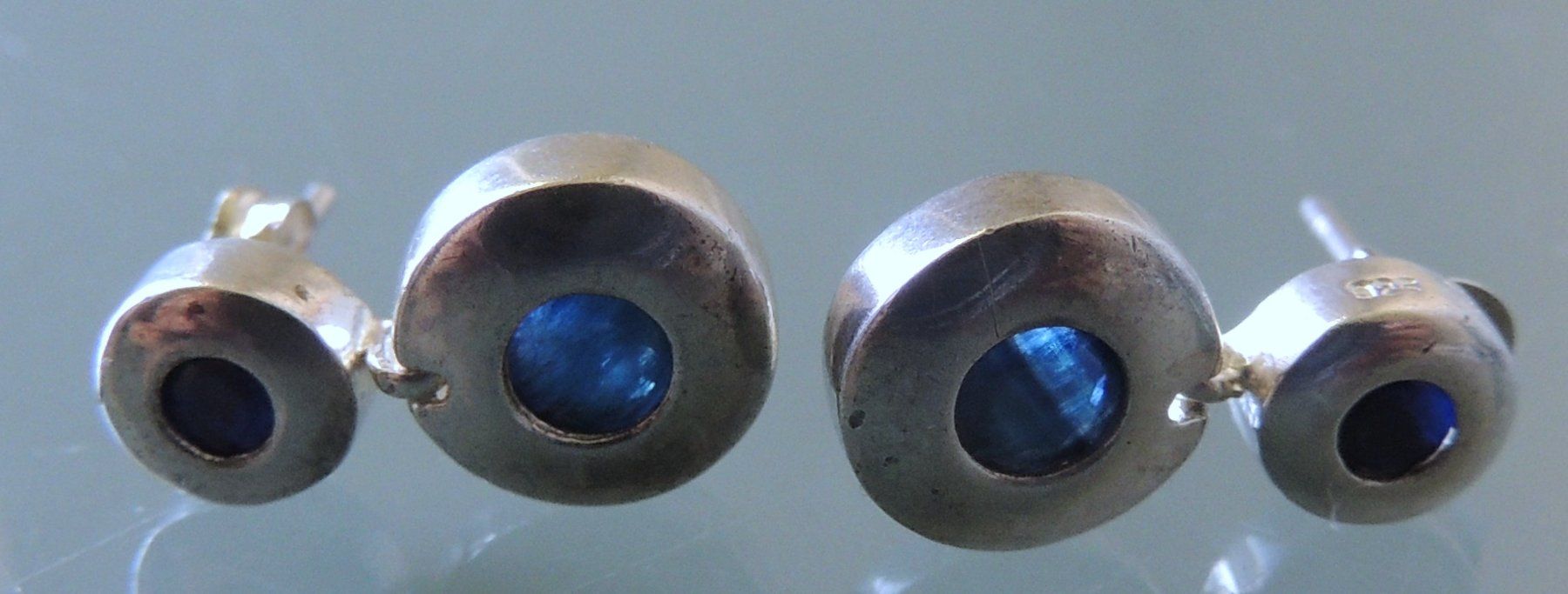 Orecchini pendenti & Orecchini a lobo: Kyanith und Topas Ohrstecker aus Silber 925 – Usato da Waldenburg venduto da schaller707 2