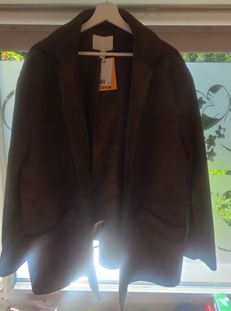 Herren oder Damen Jacke H&M dunkelbraun Wildlederoptik neu