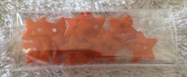 13 Sterne Knöpfe Aufnäher orange Kunststoff  Näh Knopf OVP