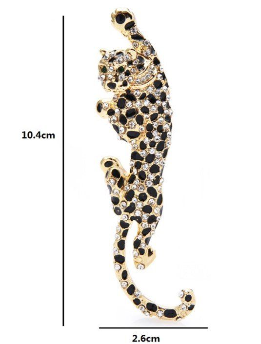 Spille & Fermagli: Brosche oder Halskette C-372 – Leopard - Strass Steine – Nuovo e nell'imballaggio originale da Goldiwil (Thun) venduto da han_v5b7 2
