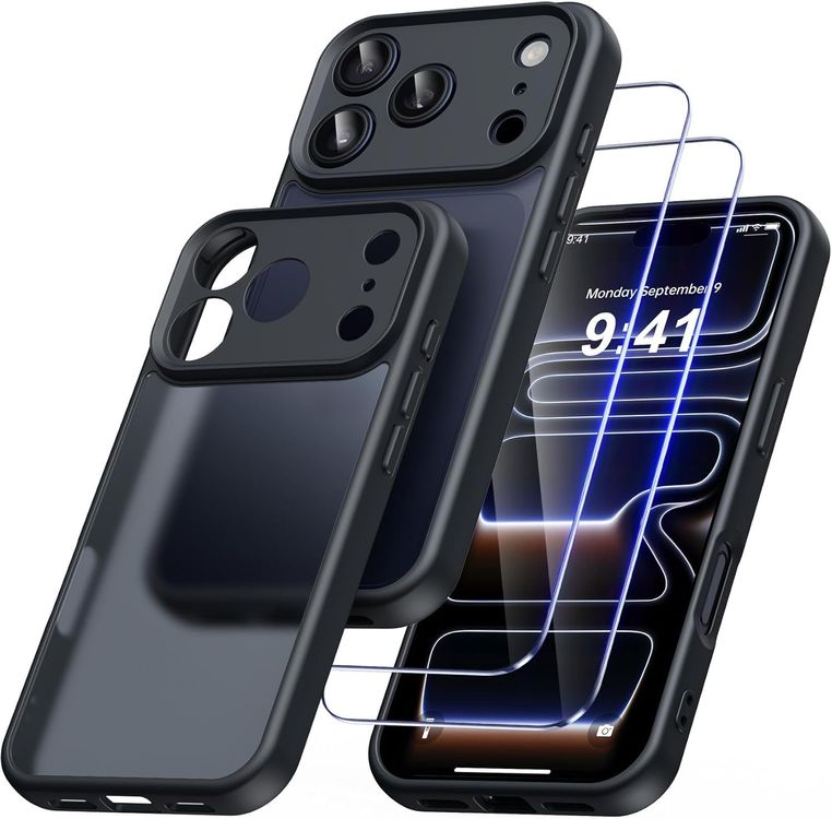 Coque IPhone 17 Pro Transparent Avec 2 Verres Trempés - Protection Antichoc Et Objectif