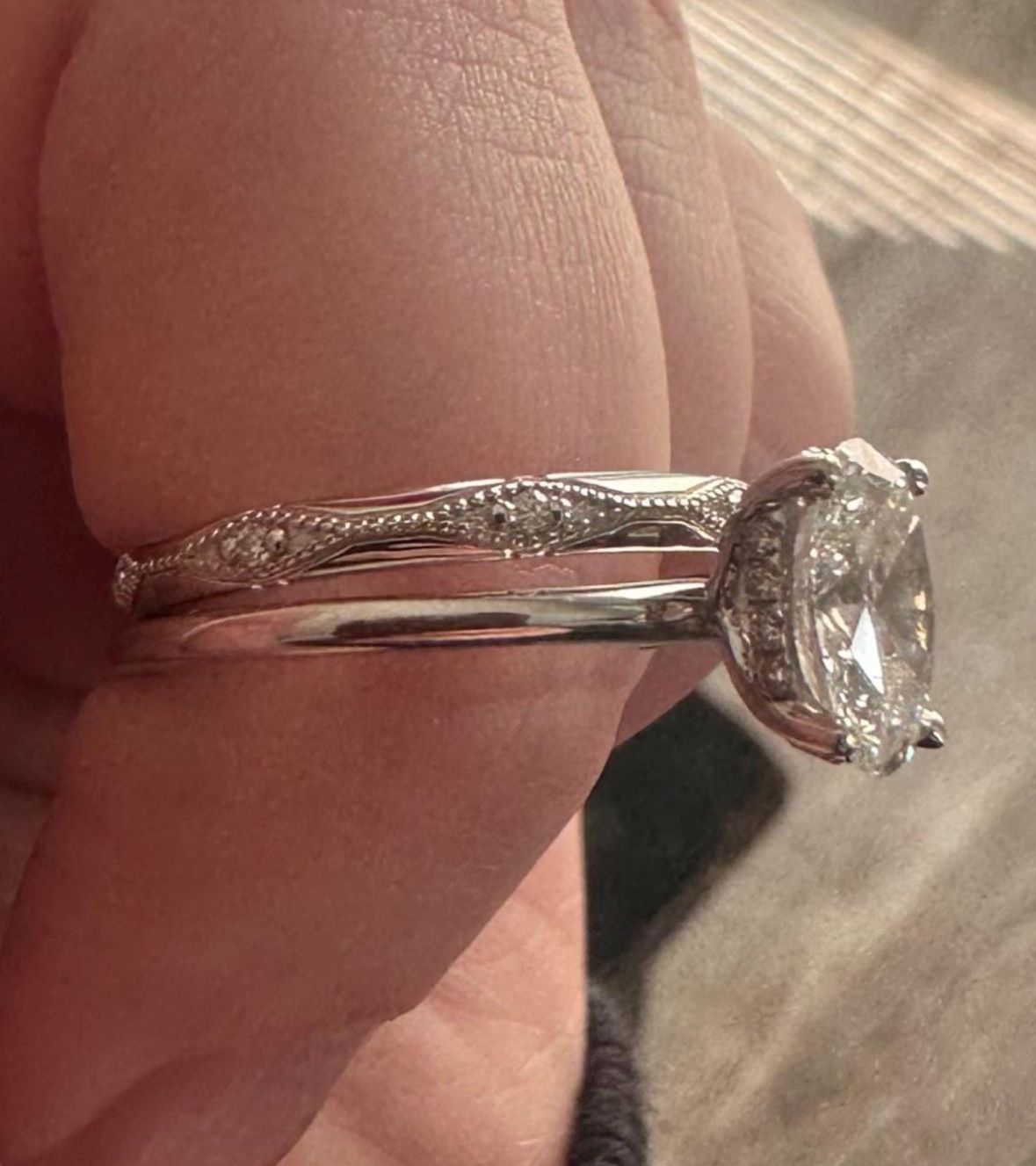 Anelli: 2 oder 1 Vintage Trauring Silber 925 Moissanite Damen-Ring – Nuovo e nell'imballaggio originale da Frauenfeld venduto da Vanityroom 7