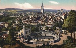 Alte Ansichtskarte Bern mit Bärengraben, 1922. Sonderstempel
