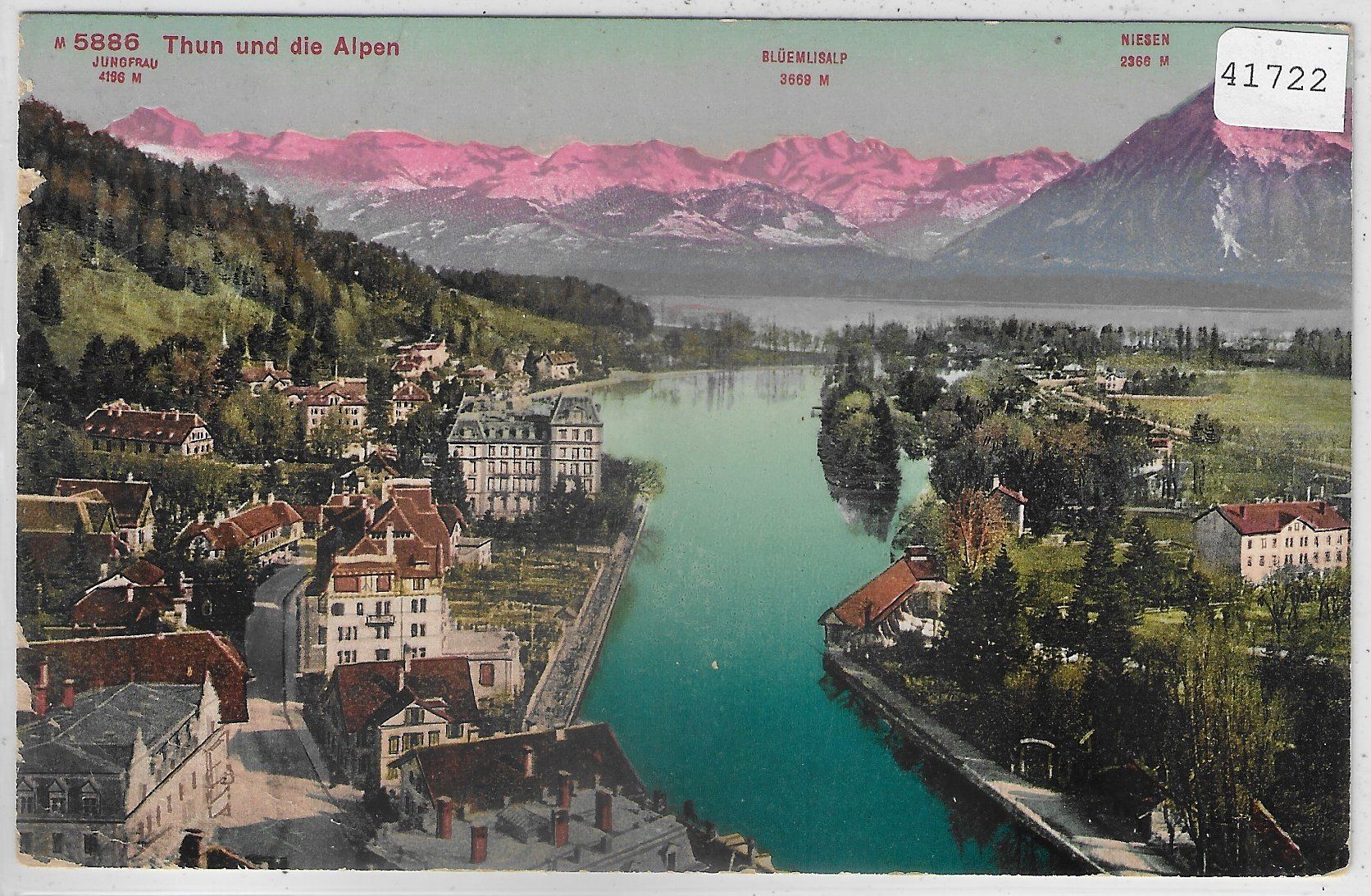 Cartoline postali: Thun und die Alpen - Litho – Usato da Ettingen venduto da Kartenplanet
