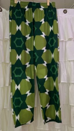 Sommerliche grüne Hose mit Muster, Grösse M, Top Zustand