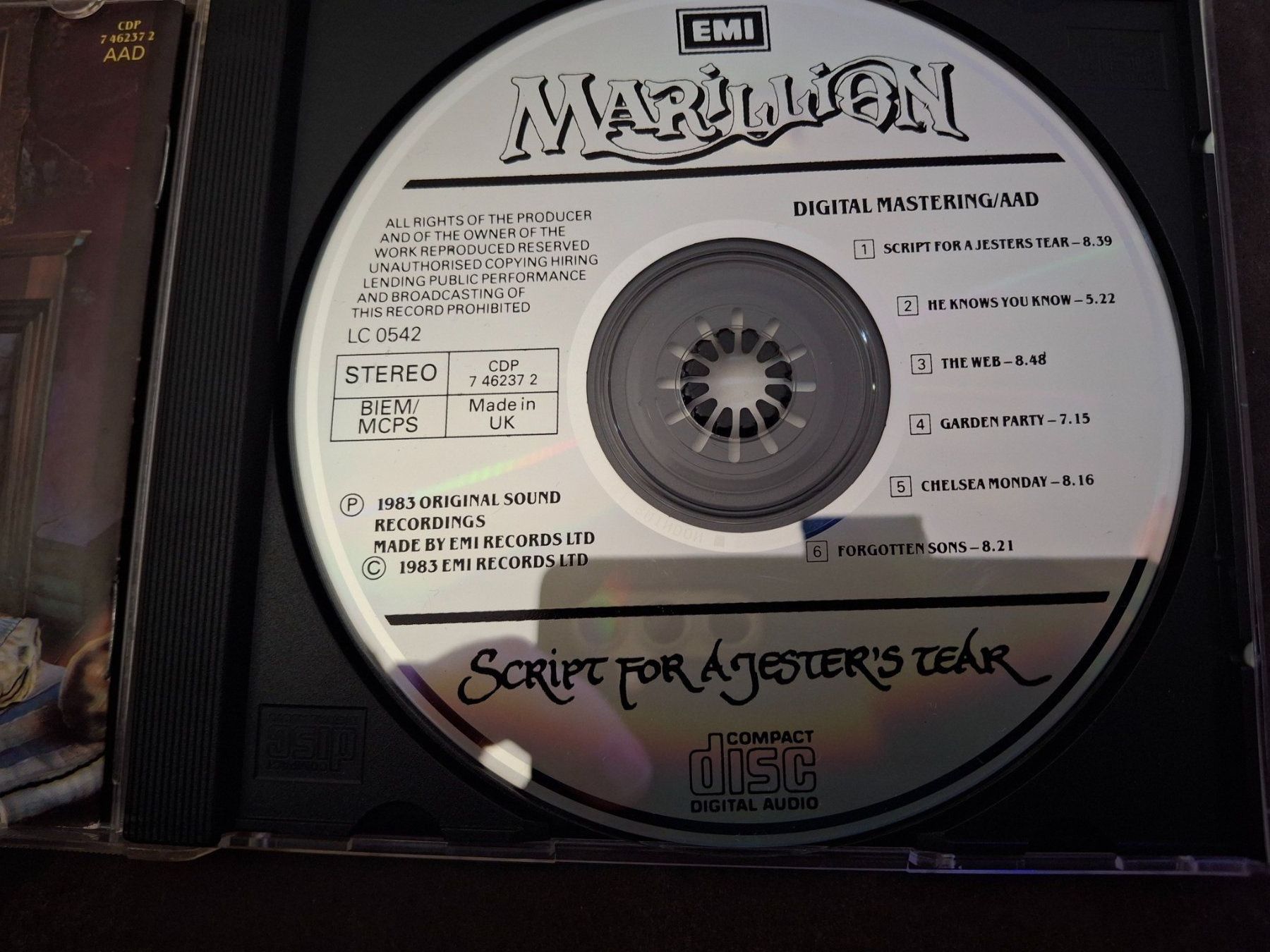 CD: Marillion – Script For A Jestet's Tear – Usato da St.Gallen venduto da jalamusic 2