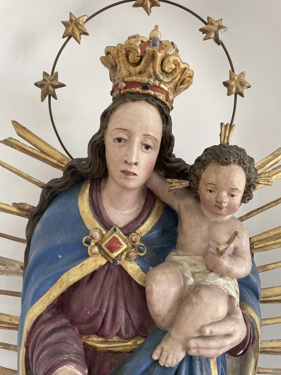 Sculture & Statue: Antike Madonna mit Kind – Usato da Siebnen venduto da Starlauf 1