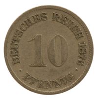 Deutschland Kaiserreich 10 Pfennig 1876 G