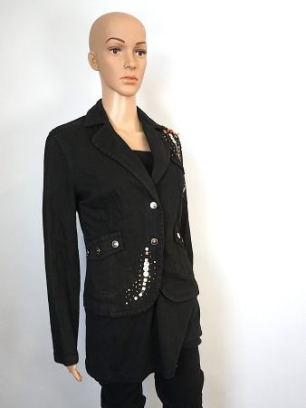 Damen Jeans Jacke mit Glitzer