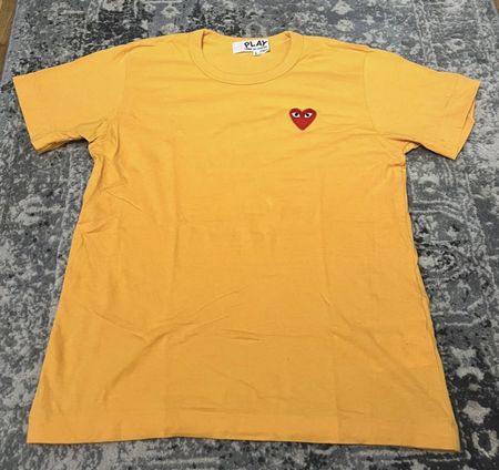 Comme des Garcons Play T-shirt, yellow, size L!