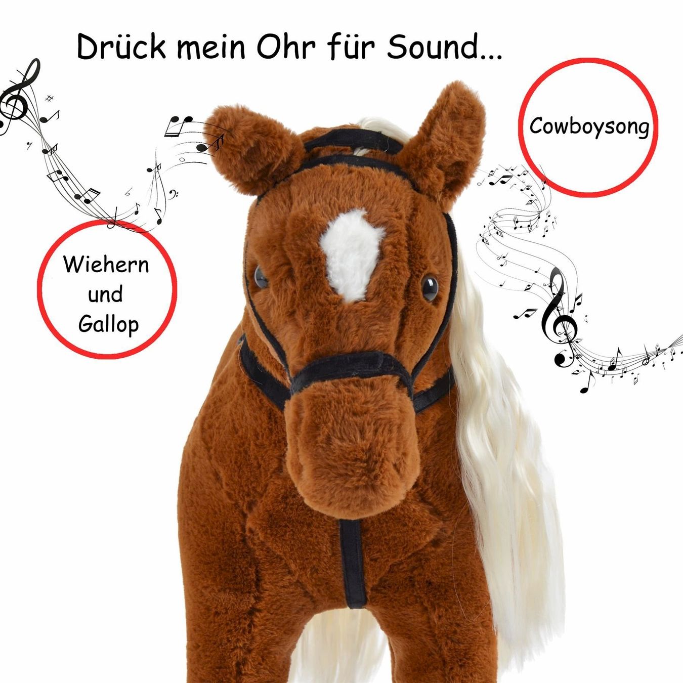 Spielzeuge: Pink Papaya BELLA Plüschpferd 75 cm – Neu und originalverpackt aus Bottighofen von zaap 4