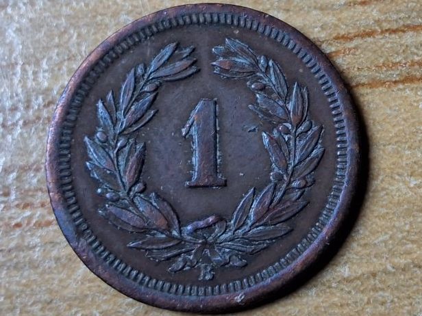 Tutti le monete: 1 Rappen 1897 - sehr schön! – Usato da Münchenstein venduto da purbach1 5