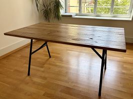 Moderner Interio Esstisch 160cm Holz & Schwarz – Top Zustand