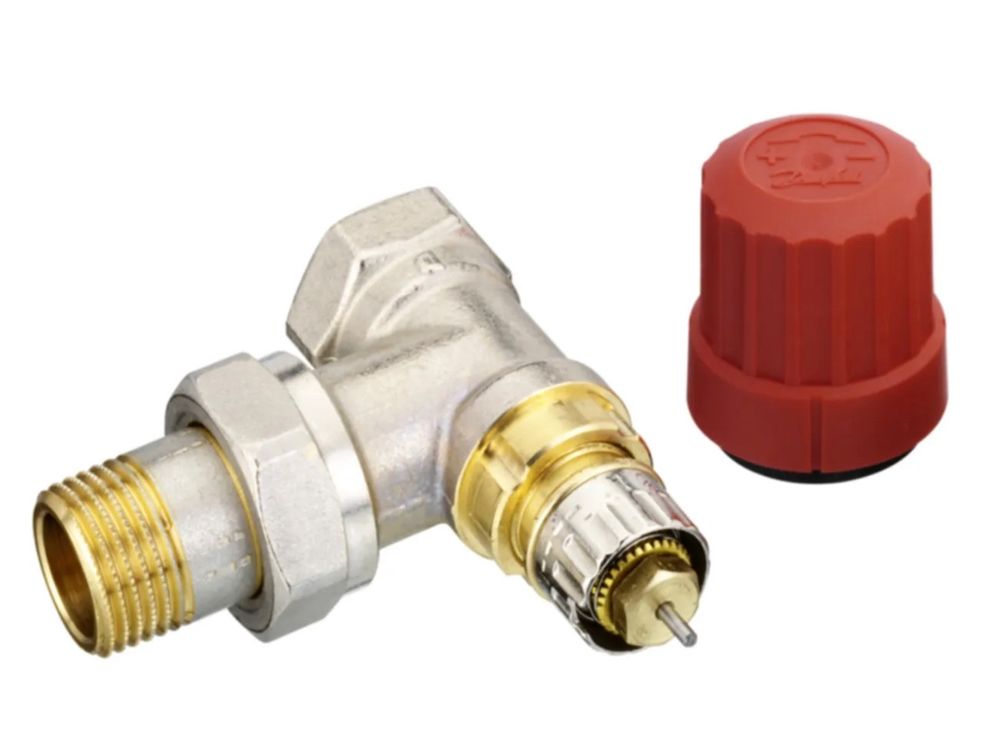 Oventrop Zweirohr-Anschlussstück Duo DN 15 x G 3/4 AG, mit Absperrung