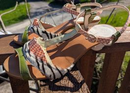 Mosquitos Sandalen Gr. 39 Leder Zebra Print