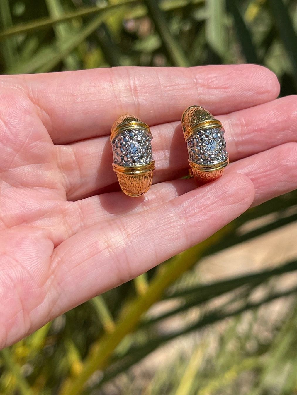 Orecchini pendenti & Orecchini a lobo: Wunderschöne Vintage Ohrringe Clips mit gold Plating – Usato da Winkel venduto da Luxtime 7