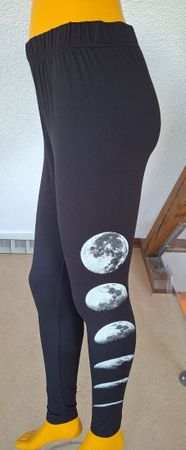 Damen Leggings Gothicana schwarz Mond Grösse L