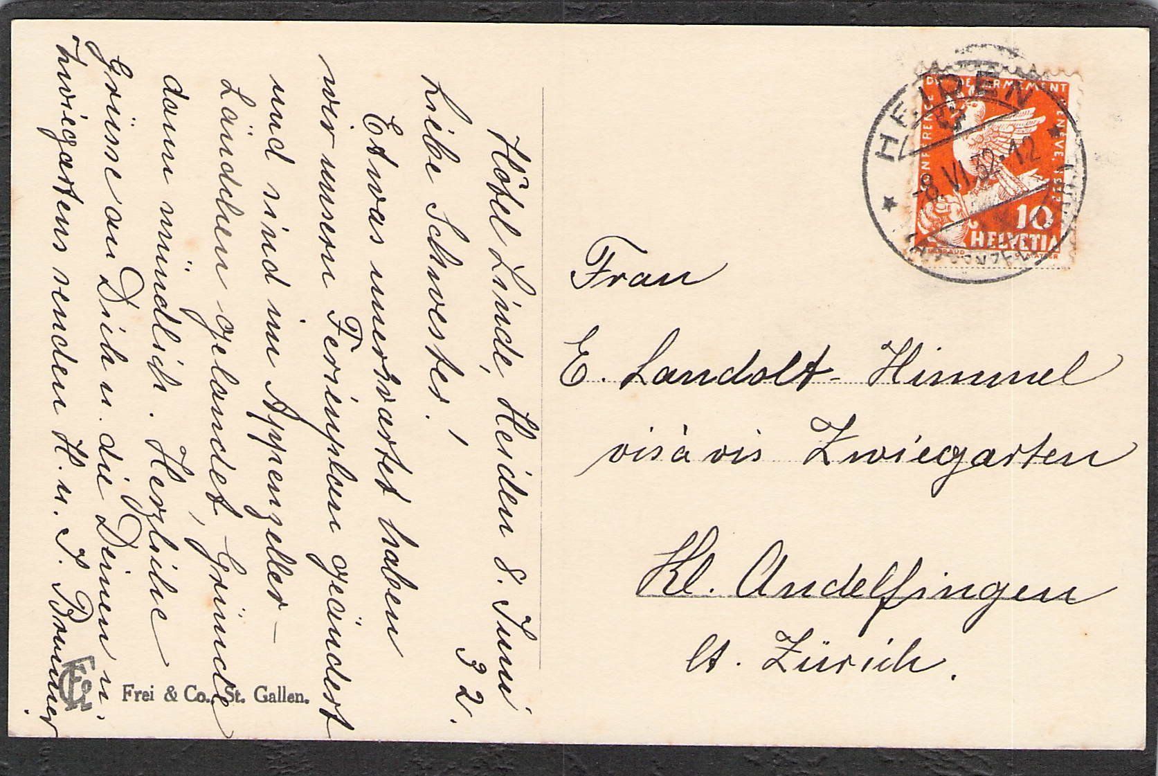 Cartes postales: ^Heiden,Hotel Linde,Oldtimer, 1932 – D'occasion à Reichenburg par Pipo-67 1