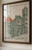 Stickerei Canvas Vintage Dom von Florenz 30x40