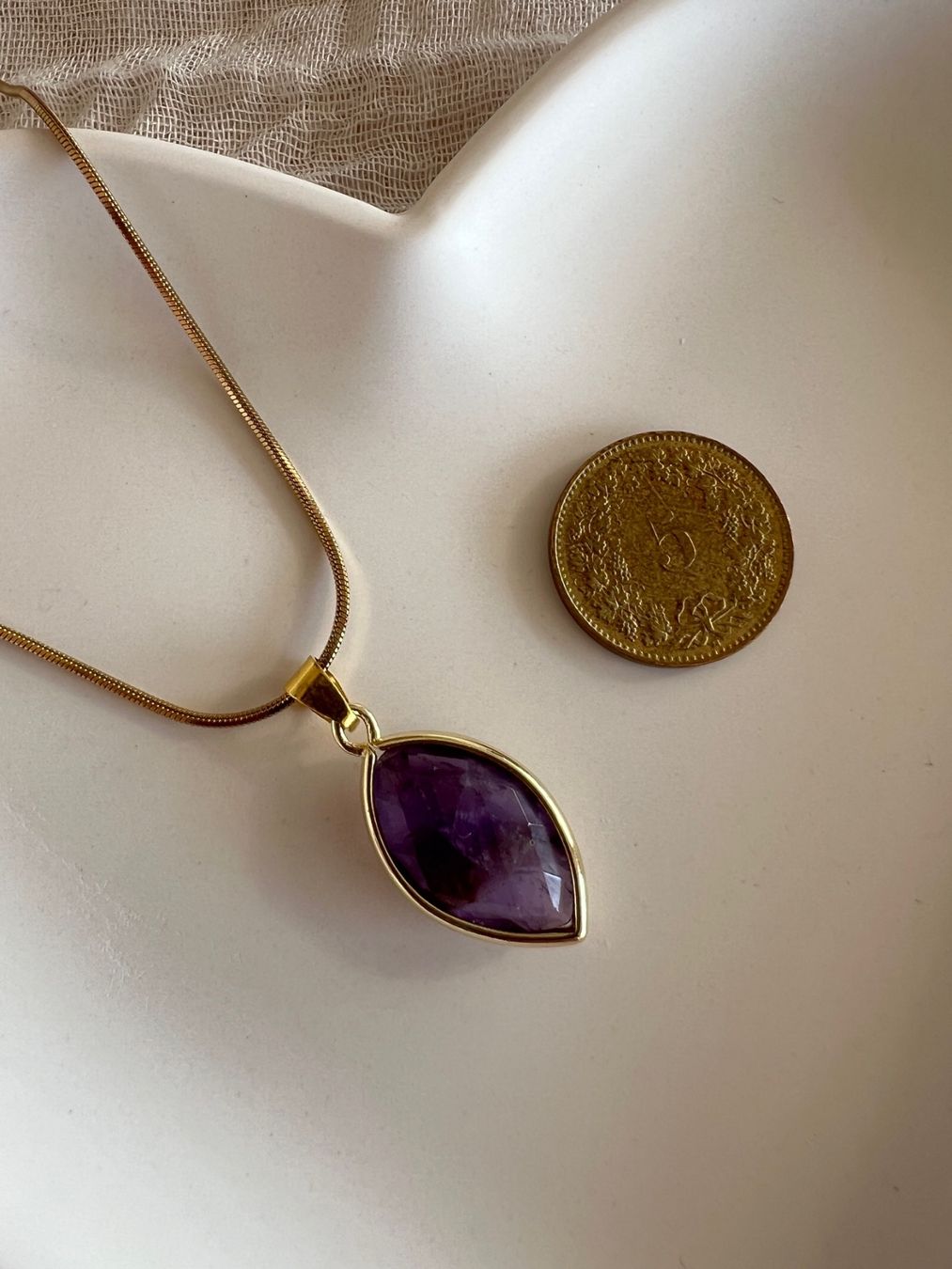 Anhänger: Collier avec pendentif en améthyste - Amethyst Anhäger – Neu und originalverpackt aus Pully von sunaddict 6