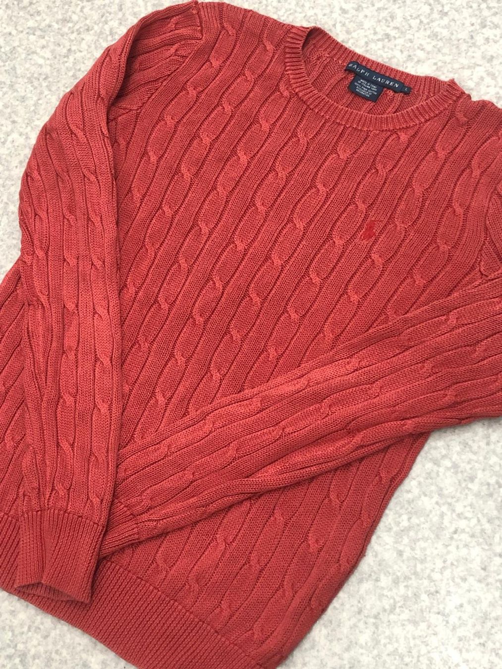Ralph Lauren Pullover & Sweatshirts: Pull torsadé Ralph Lauren Taille S Orange Rouge – Neu (gemäss Beschreibung) aus Genève von leb_5j62