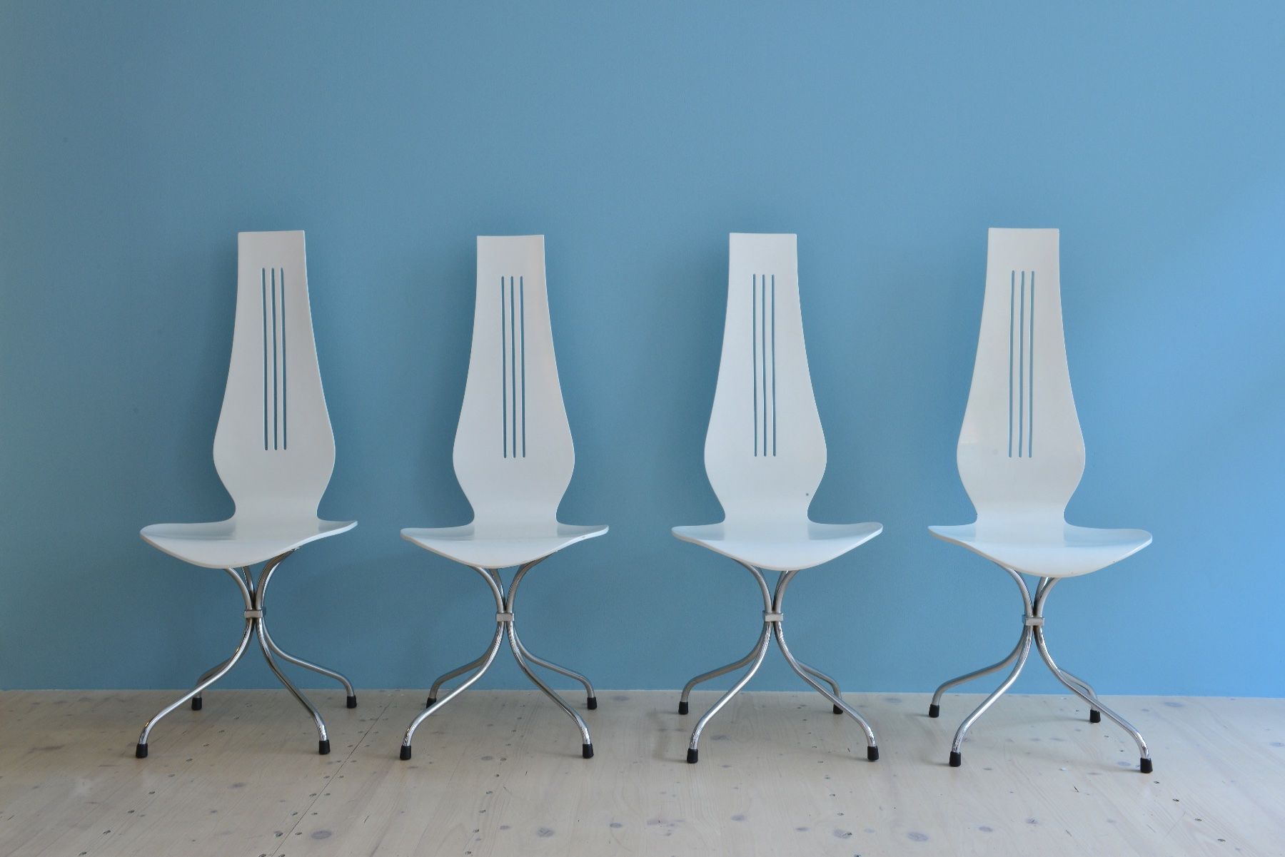 Sedie: Theo Häberli Chaise Lyra Dining Chair Set – Usato da Zürich venduto da heydaymoebel